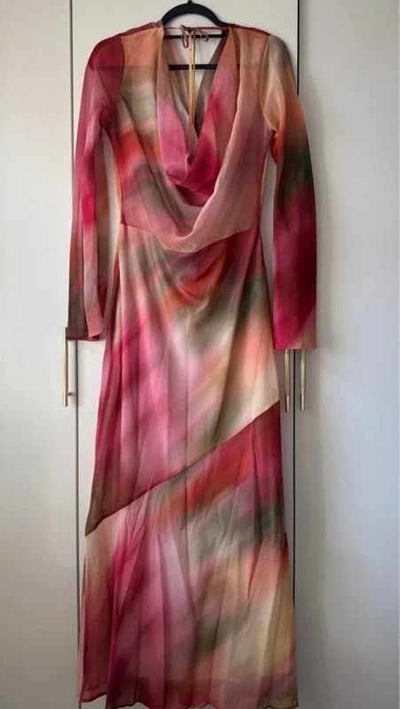 ASOS Design ASOS Design Chiffon Cowl Neck Maxi Dress