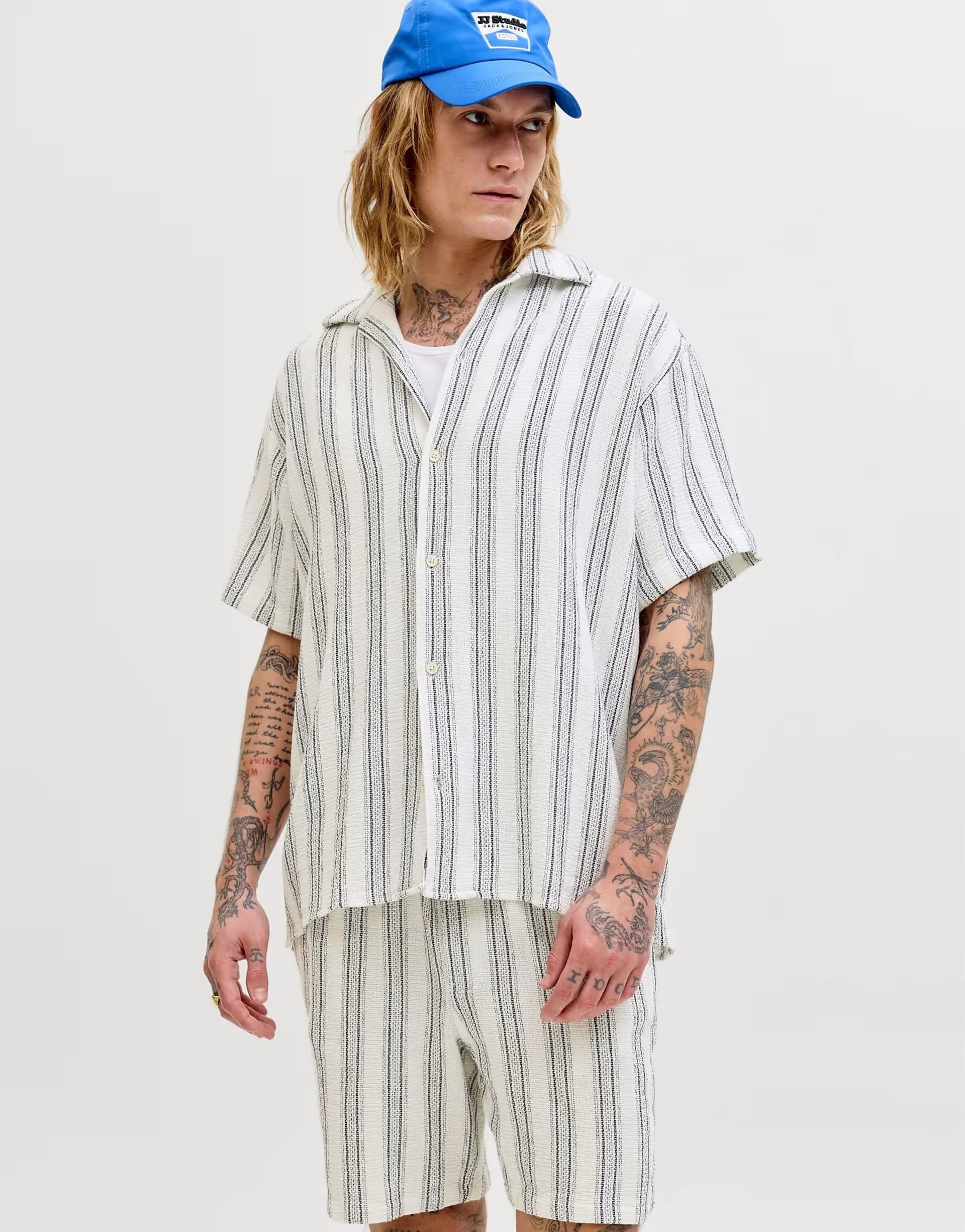 ASOS Jack & Jones Resort shirt in cloud dancer