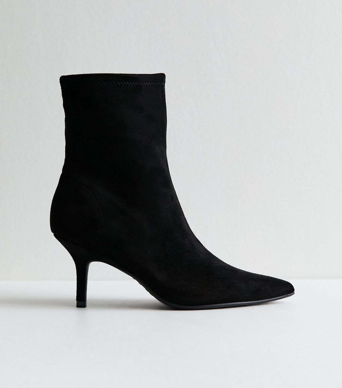 New Look Women's Black Faux Suede Pointed Toe Ankle Boots New Look - 1