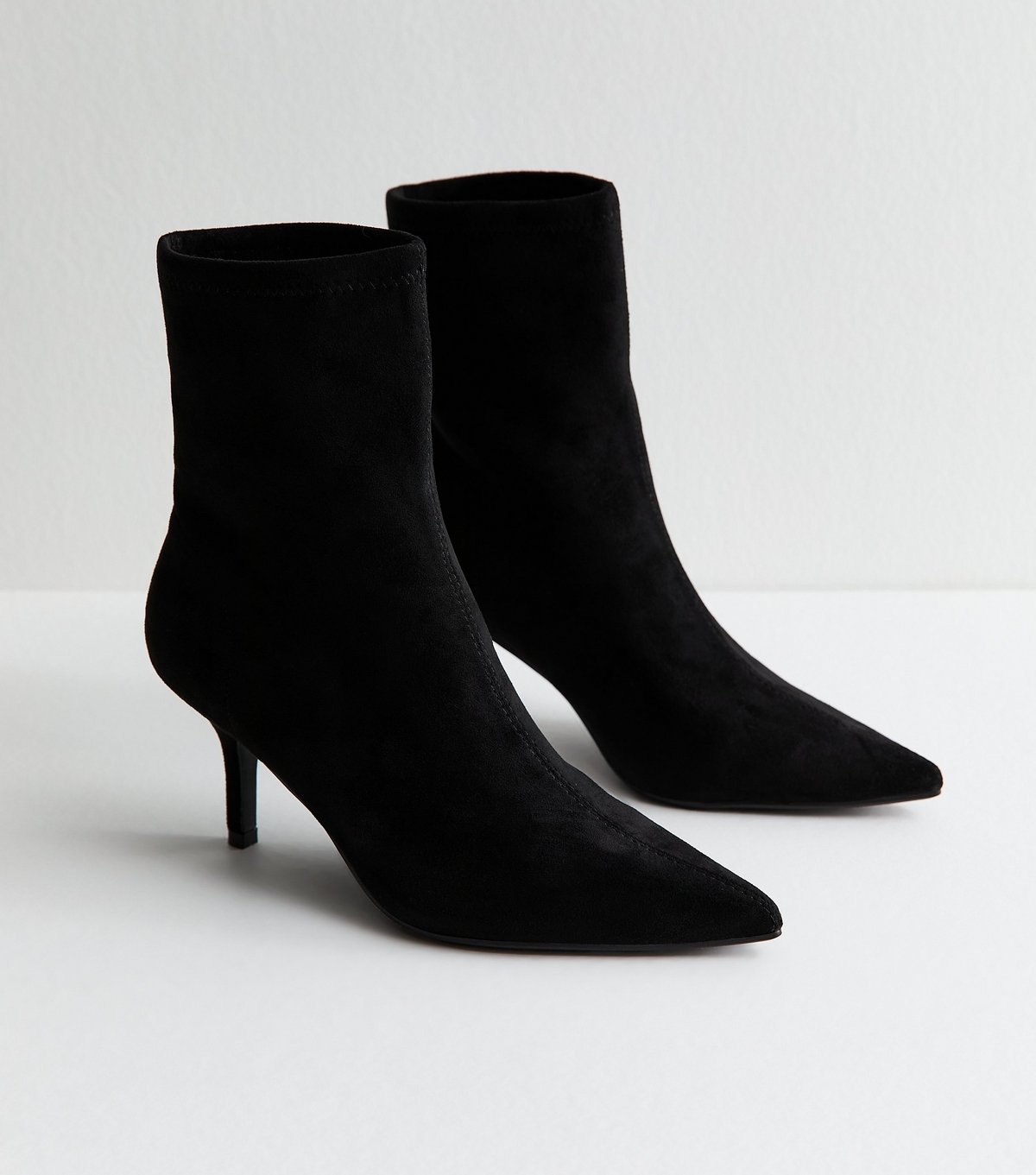 New Look Women's Black Faux Suede Pointed Toe Ankle Boots New Look - 3