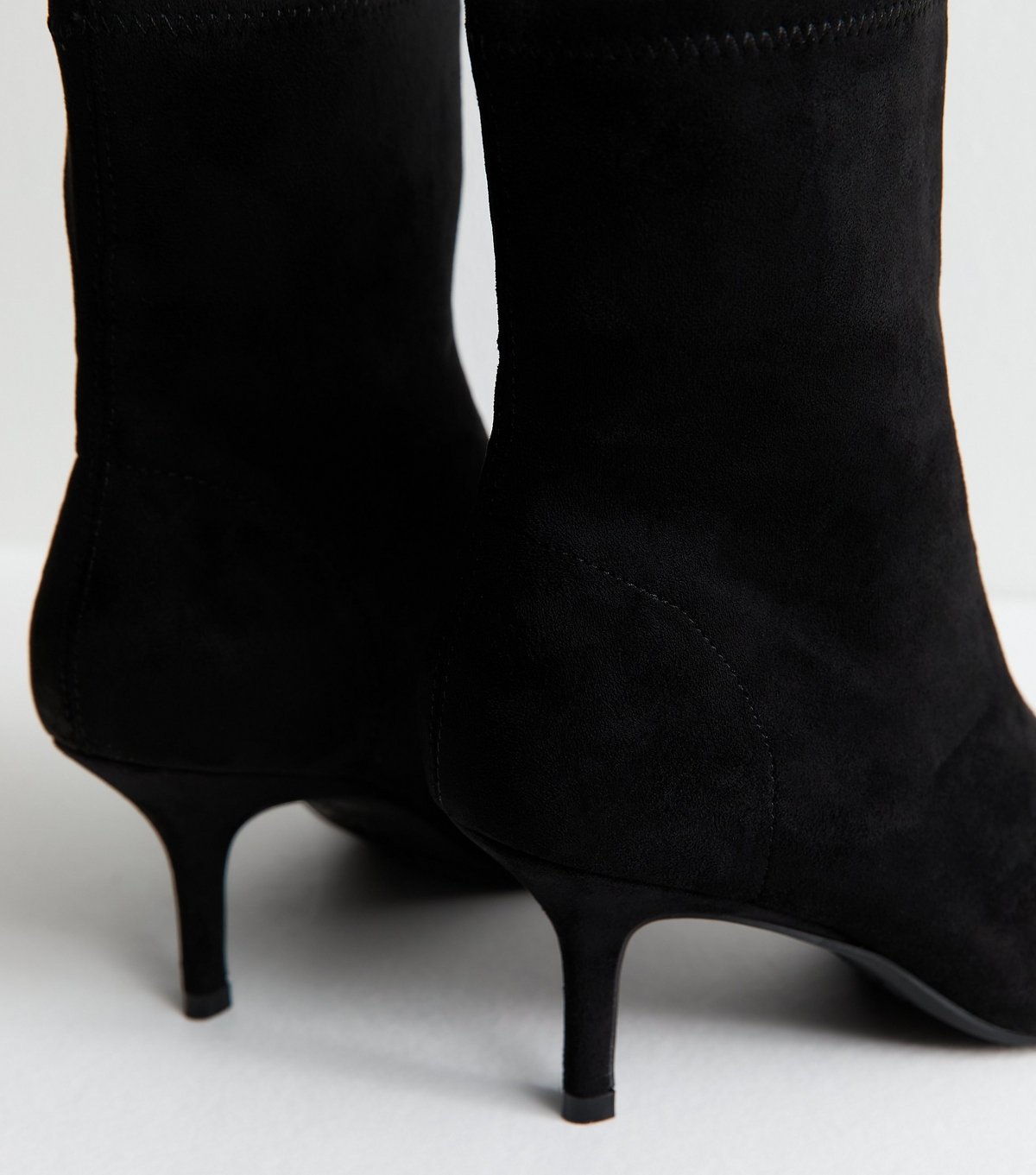 New Look Women's Black Faux Suede Pointed Toe Ankle Boots New Look - 4