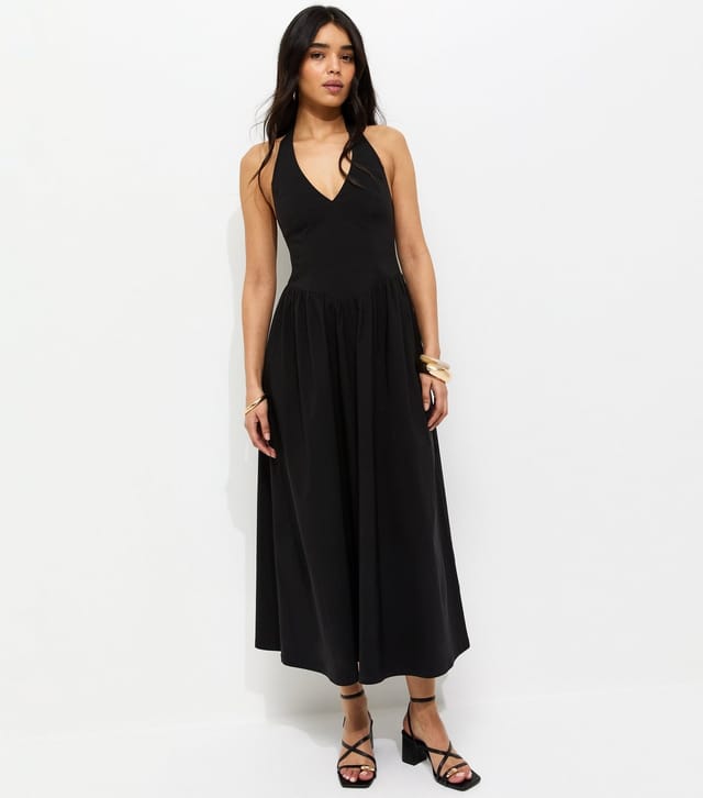 New Look Women's Black Halterneck Midi Dress New Look - 3