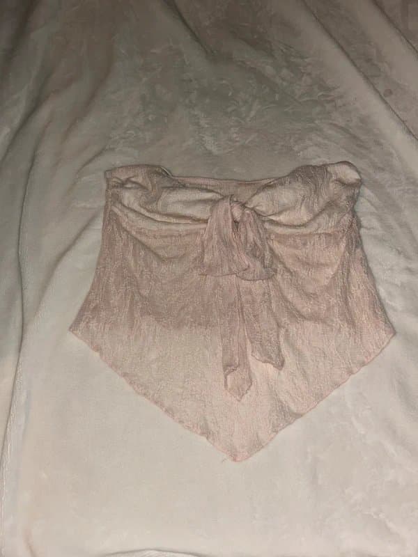 Bershka pink lace top