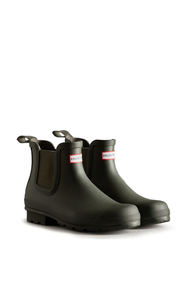Hunter Hunter Men's Mens Original Chelsea Boot Dark Olive in Khaki - 2