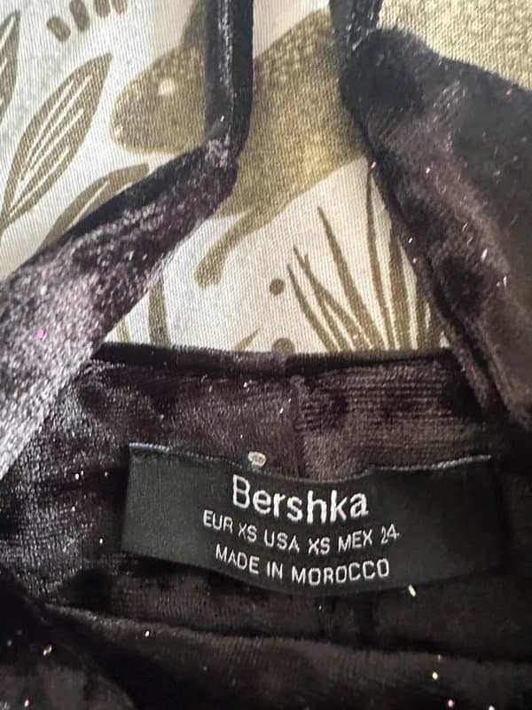 Bershka Bershka Velvet Whimsical Cropped Tops Whimsical Fairy