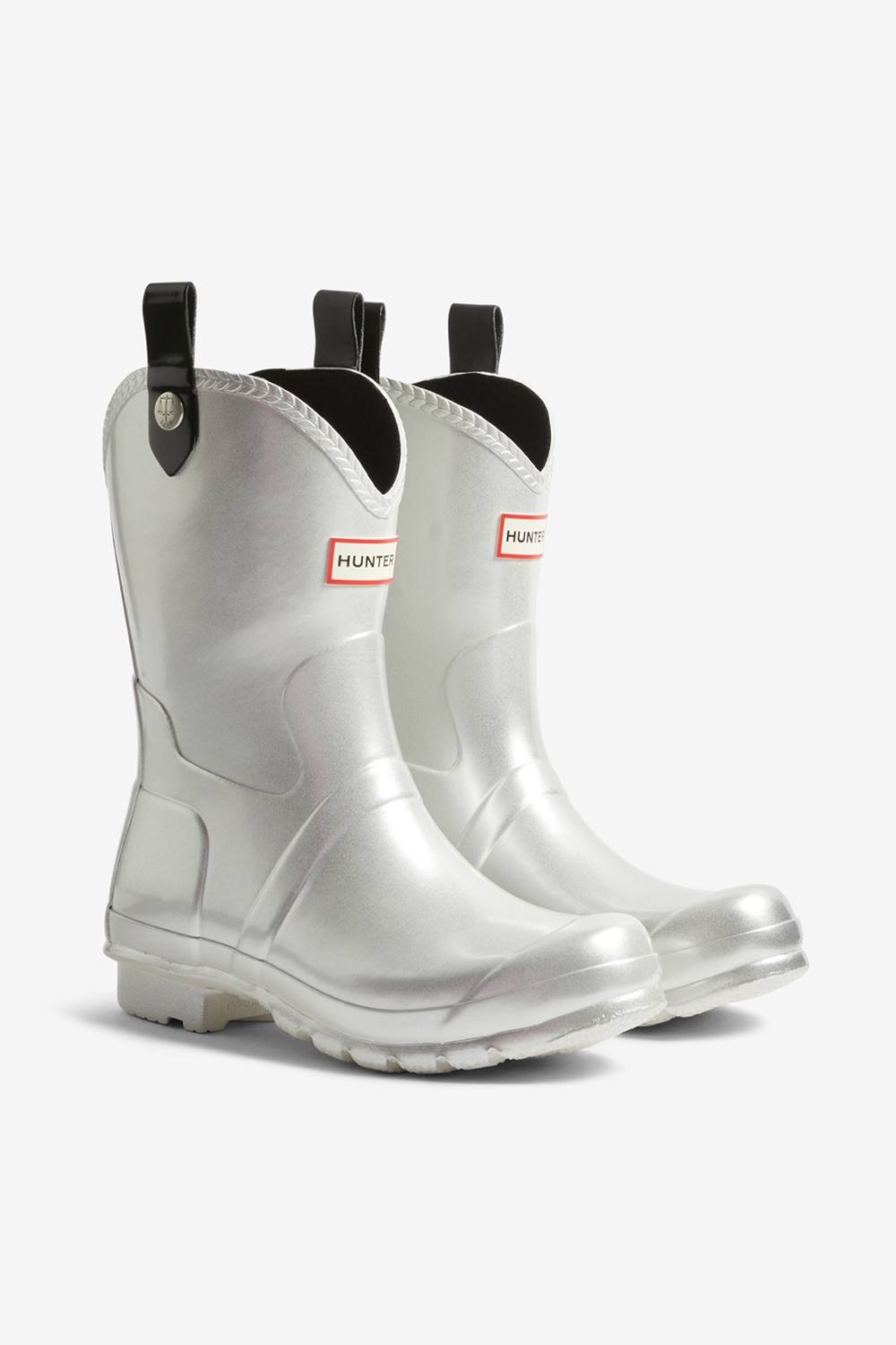 Hunter Hunter Women's Womens Original Metallic Cowboy Boot Silver - 2