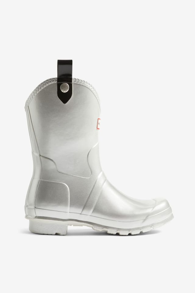 Hunter Hunter Women's Womens Original Metallic Cowboy Boot Silver - 3