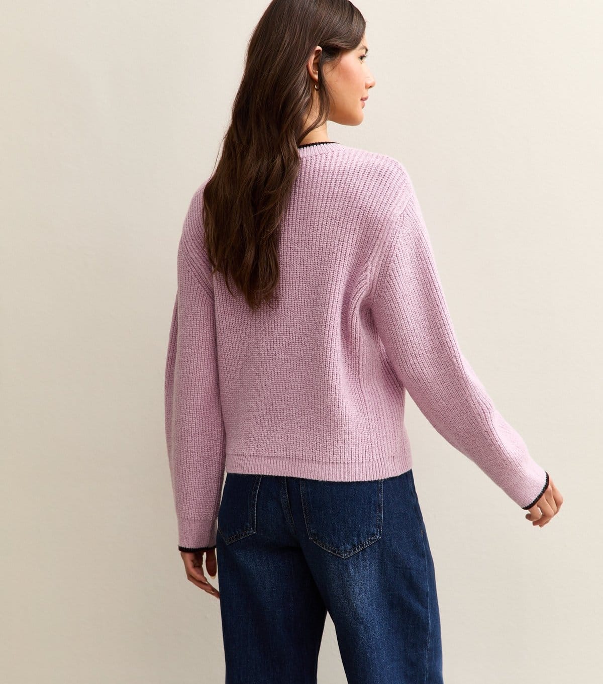 New Look Women's Pink Embroidered Heart Knit Jumper New Look - 4