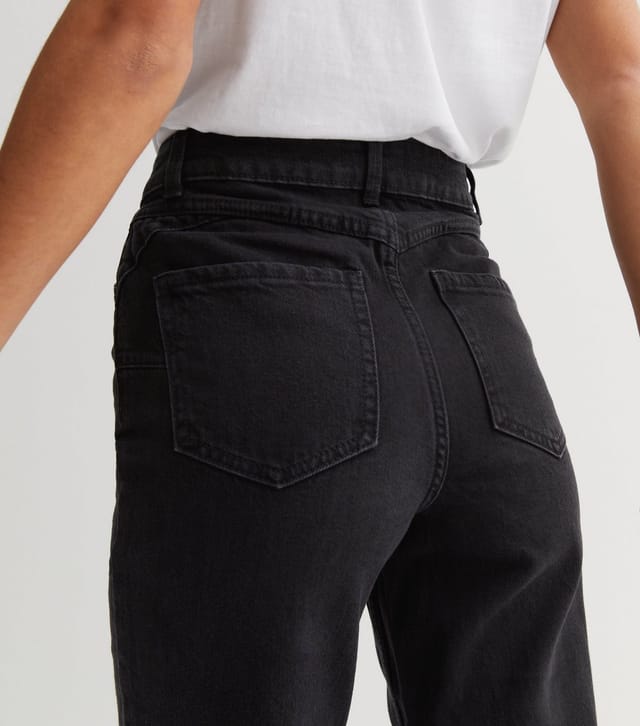 New Look Women's Washed Black Waist Enhance Tori Mom Jeans New Look - 3