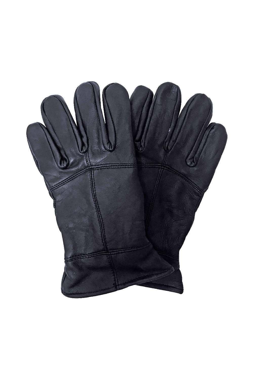 Thinsulate Thinsulate Men's Black Leather Gloves with Thermal Insulation