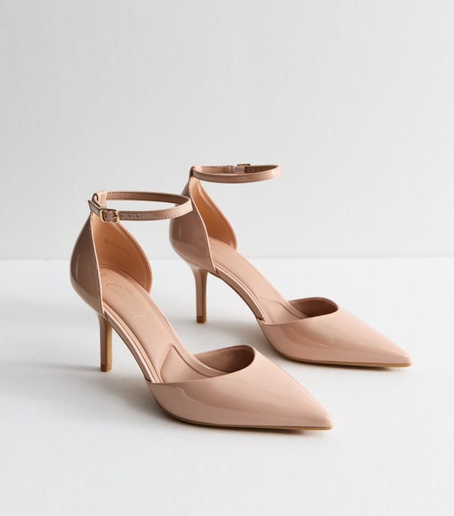 New Look Women's Oatmeal 2 Part Stiletto Heel Pointed Toe Pumps New Look - 2