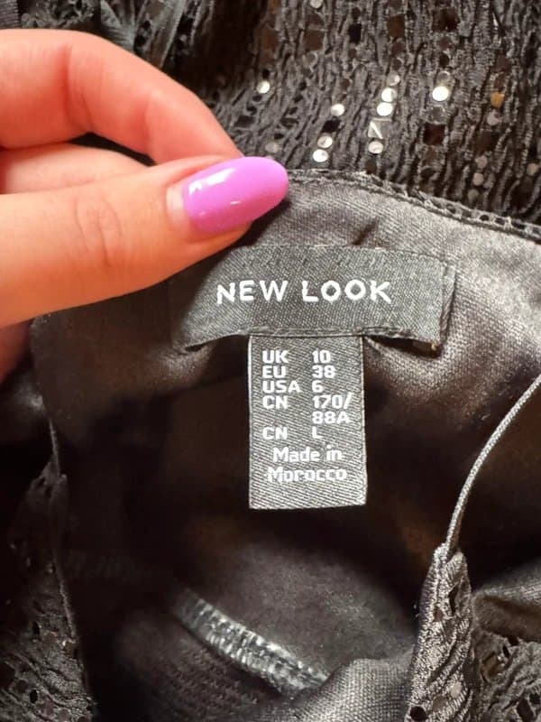 New Look New Look Size 10 Black Sequin Dress