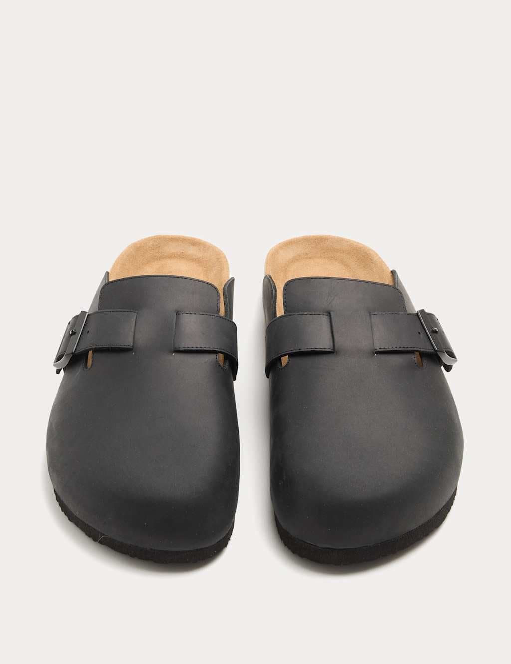 Marks & Spencer M&S Black Nubuck Corkbed Mule Sandals
