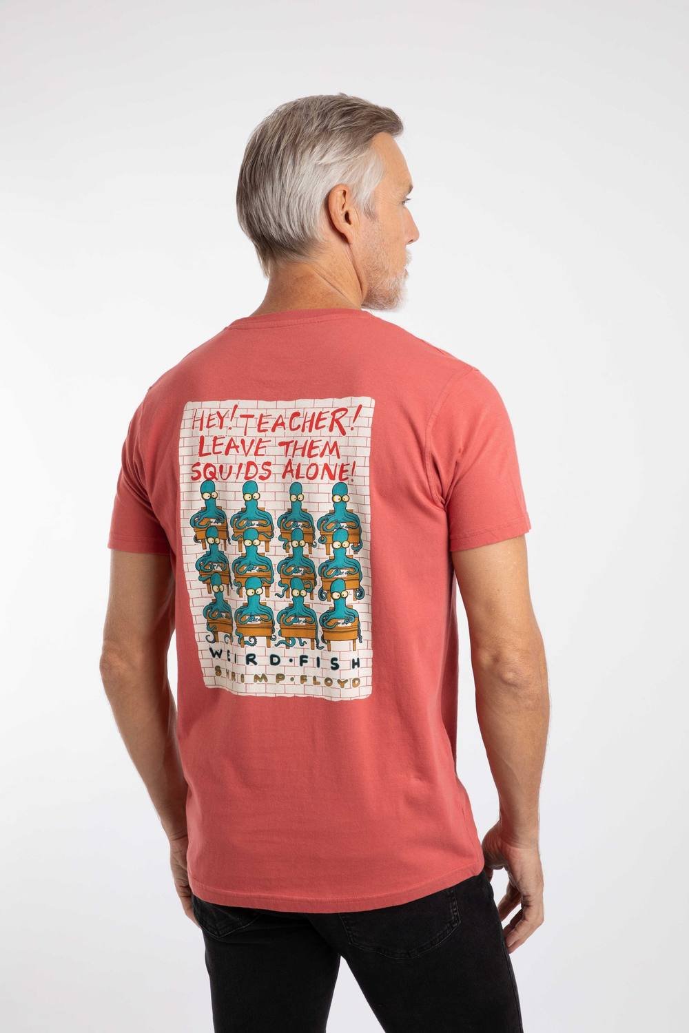Weird Fish Weird Fish Men's Hey Teacher Artist T-Shirt in Light Red - 4