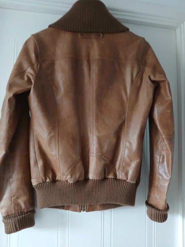 New Look Leather Bomber Jacket