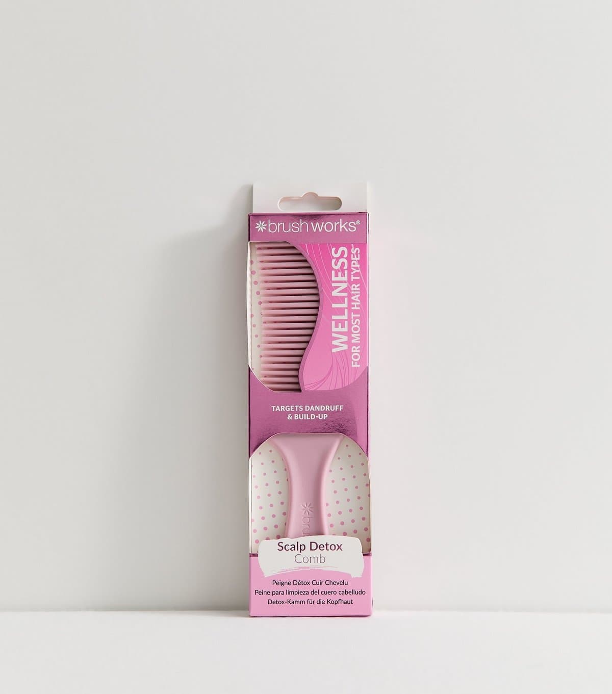 Brushworks Light Pink Scalp Detox Comb Brushworks New Look