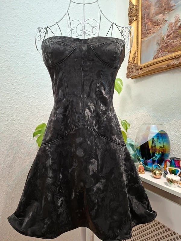 ASOS Design PU corset detail mini