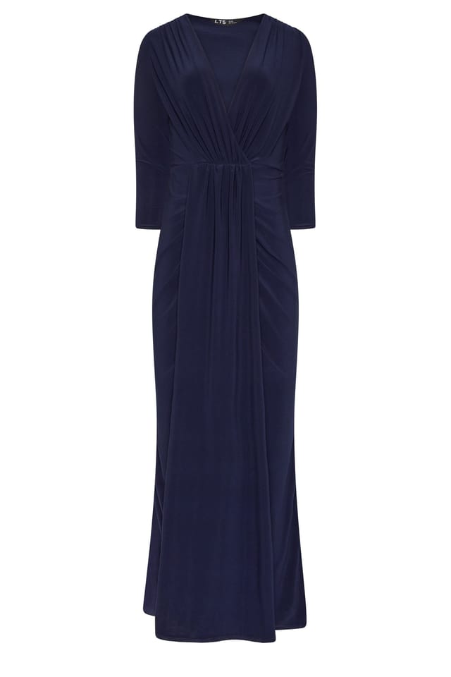 Long Tall Sally Long Tall Sally Women's Tall Drape Wrap Maxi Dress in Dark Navy - 2