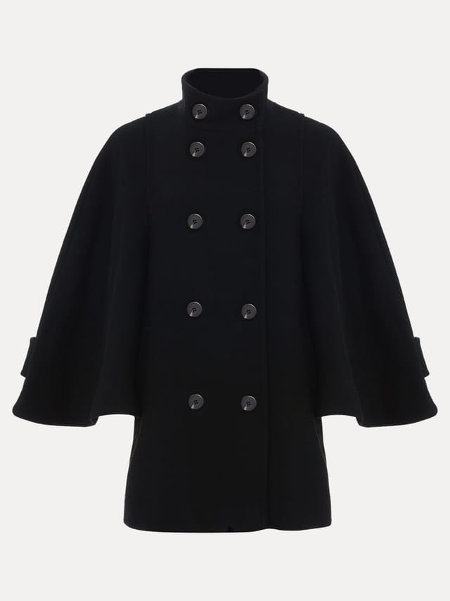 Phase Eight Phase Eight Women's Katlin Cape Coat in True Black - 2