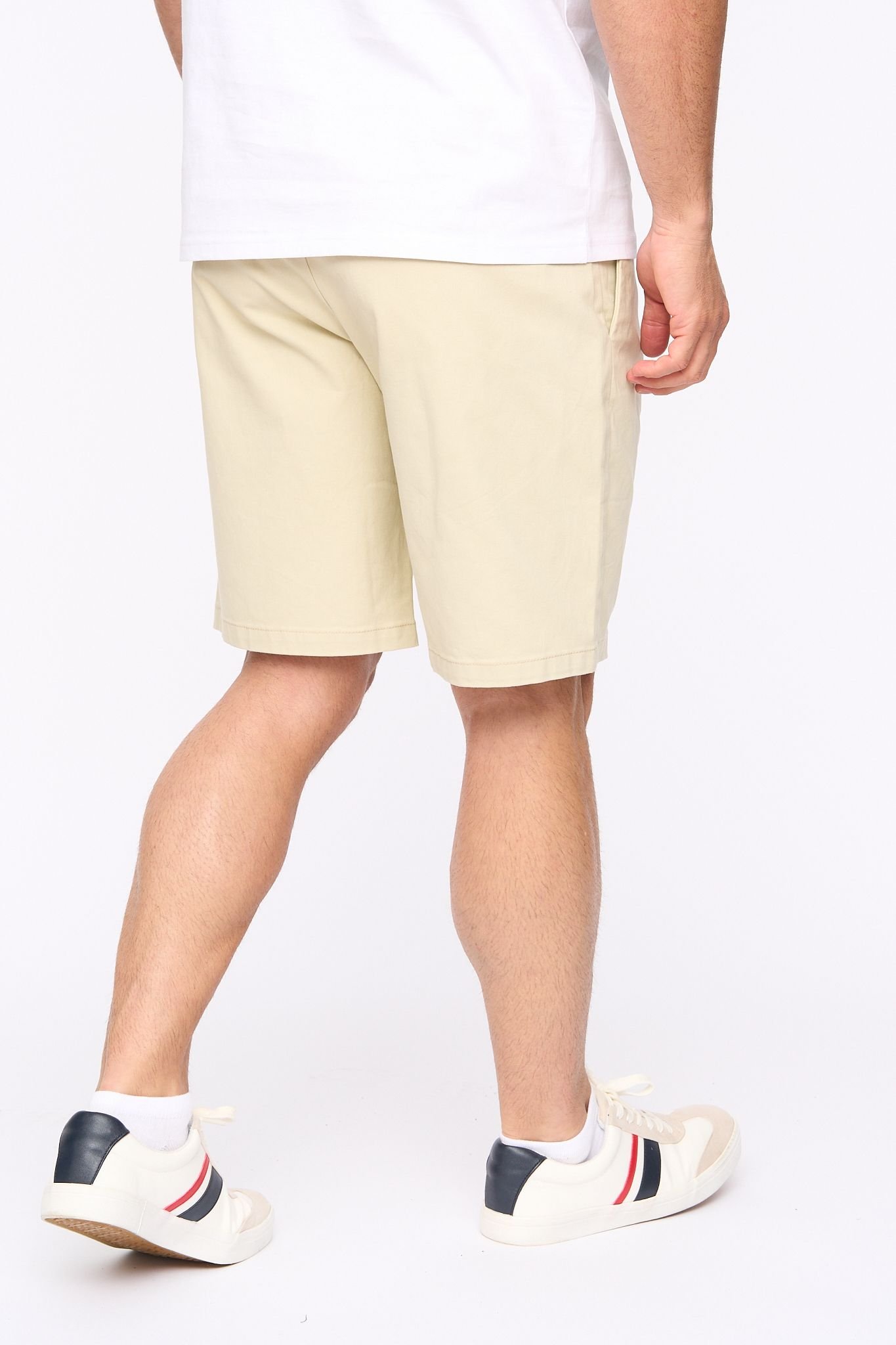 Bewley&Ritch Bewley&Ritch Men's Clarksten Cotton Stretch Regular Fit Chino Shorts in Light Stone - 3
