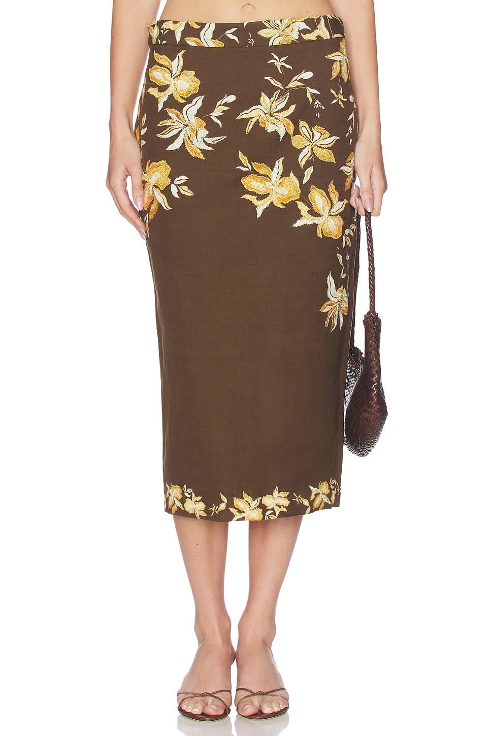 revolve Fitted Midi Skirt