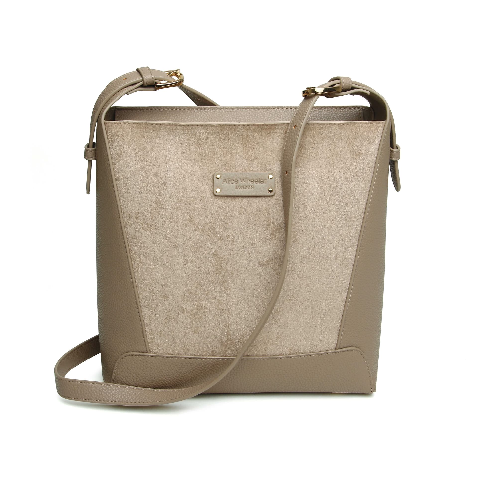 ALICE WHEELER LONDON ALICE WHEELER LONDON Women's Kensington Suedette Crossbody Bag in Beige