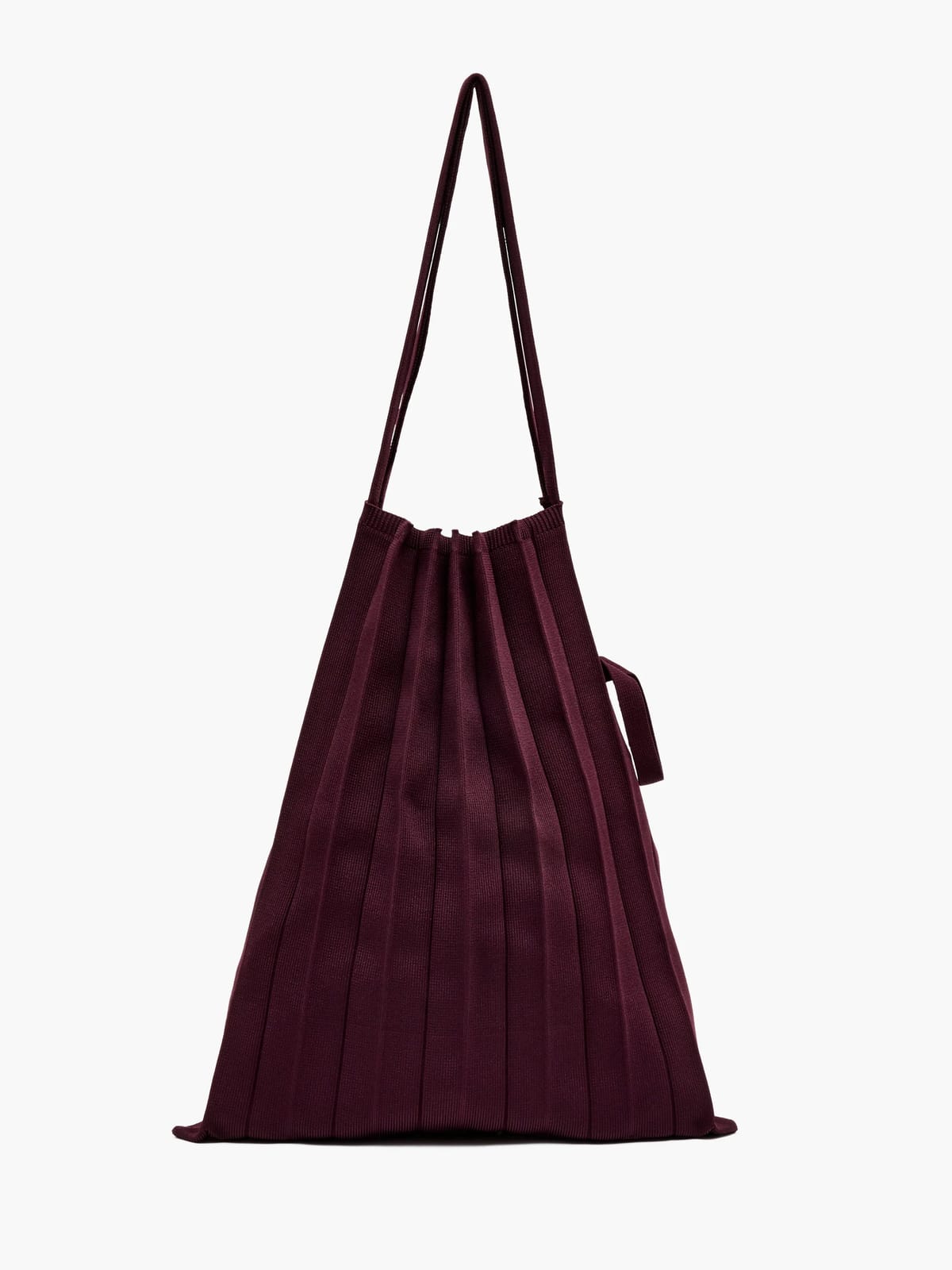 French Connection Pleated Packable Tote Bag Burgundy - 1