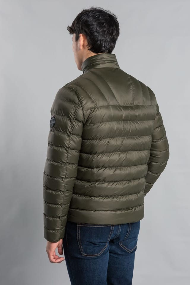 Tokyo Laundry Tokyo Laundry Men's Padded Funnel Neck Full Zip Jacket in Khaki - 2