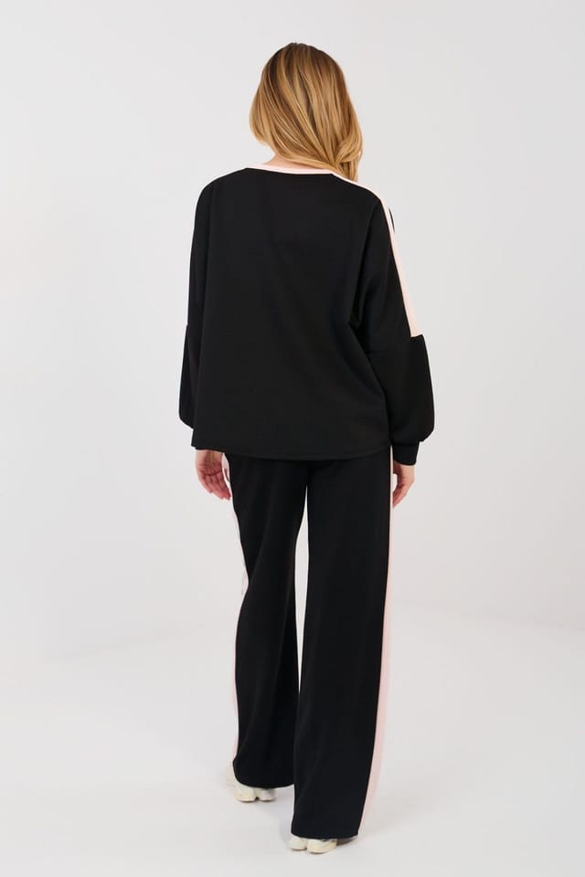 Love Lace Love Lace Women's Comfort Hoodie & Pants Tracksuit Set in Black - 3