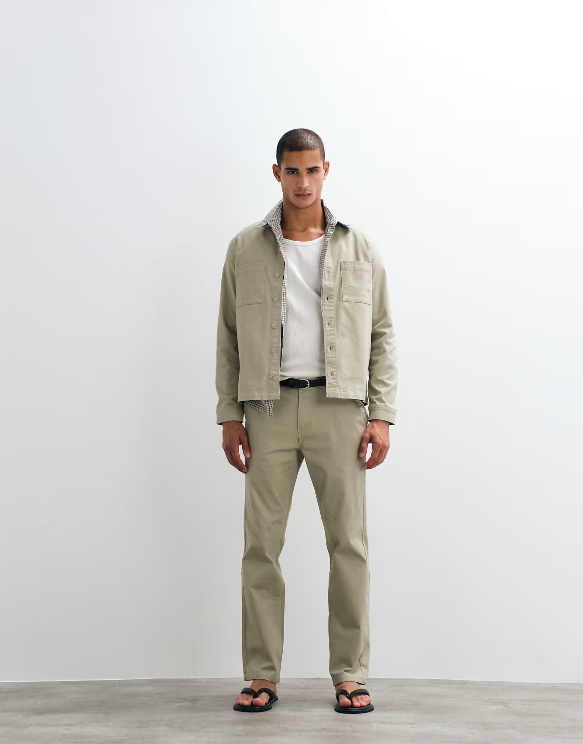 ASOS BLEND straight leg chino co-ord in beige