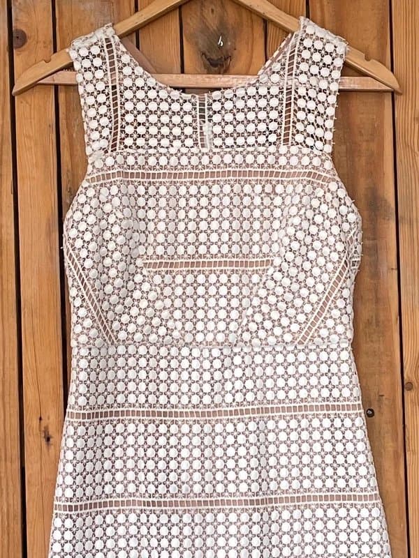 Topshop Vintage Topshop 60s style cream lace overlay dress size 8 / 10 N2007