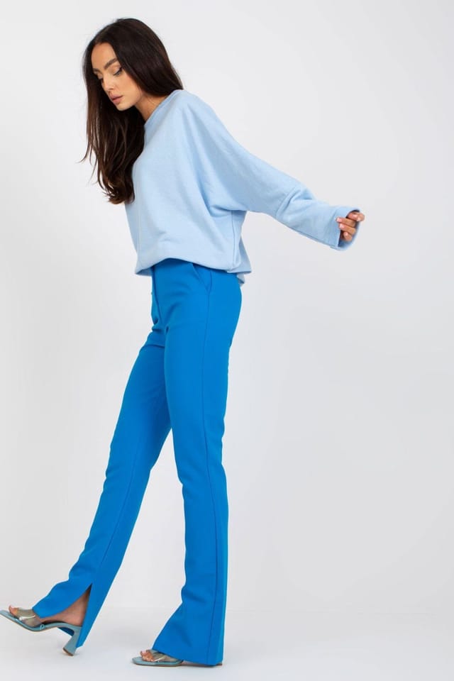 Love Lace Love Lace Women's Loose Fit Sweatshirt Round Neck in Blue - 2