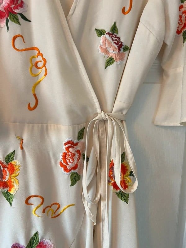 ASOS Asos embroidered wrap dress size 12 BNWT - 1