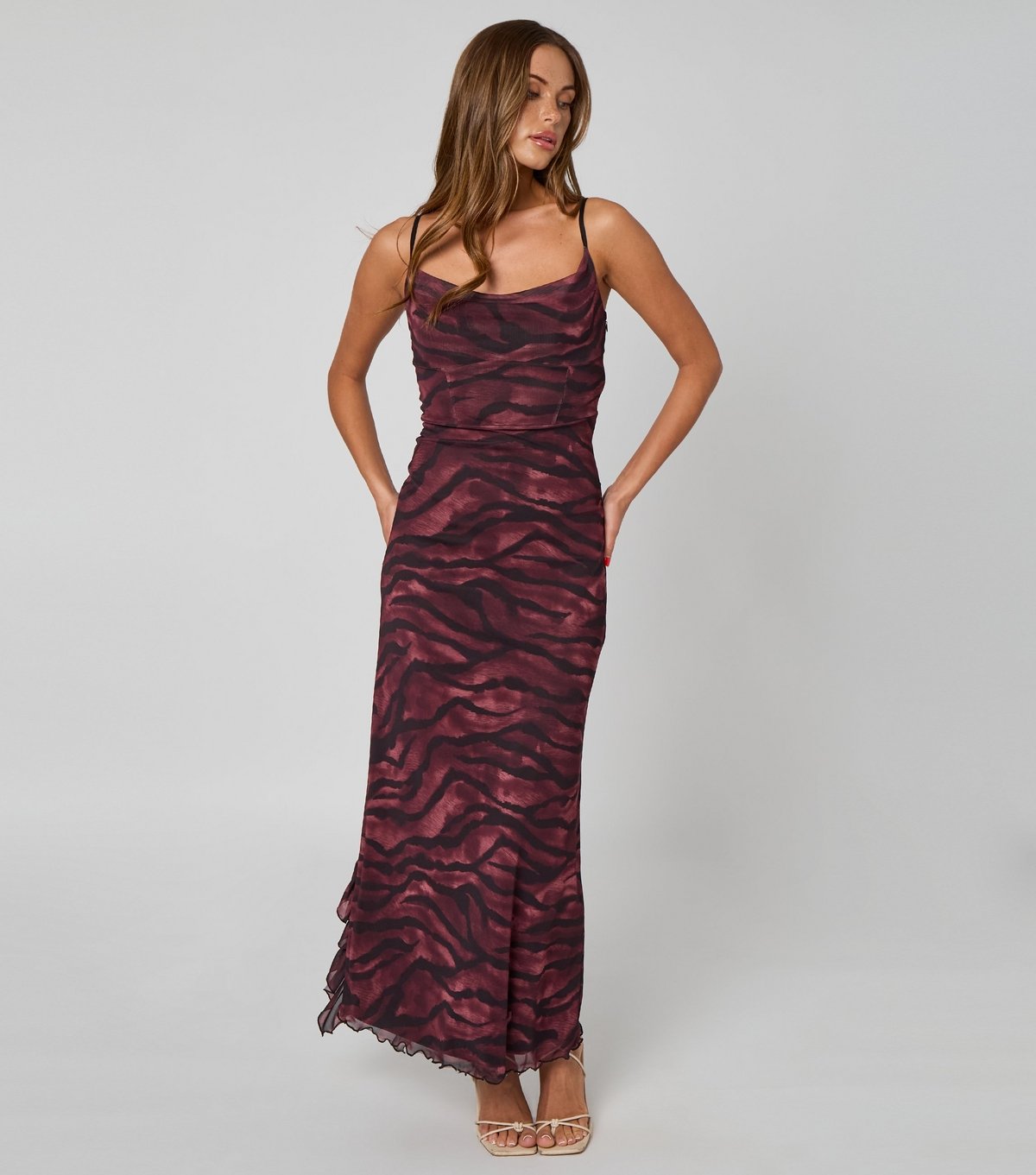 Urban Bliss Women's Pink Cowl Neck Corset Maxi Dress Urban Bliss New Look - 3