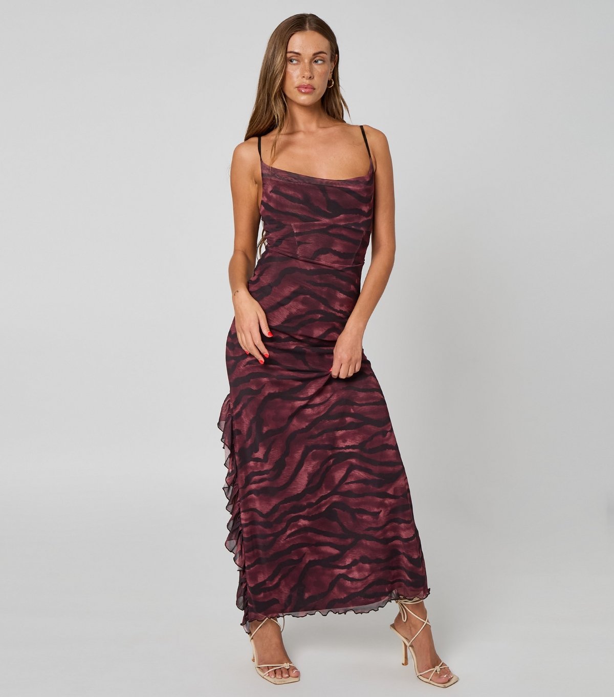 Urban Bliss Women's Pink Cowl Neck Corset Maxi Dress Urban Bliss New Look - 4