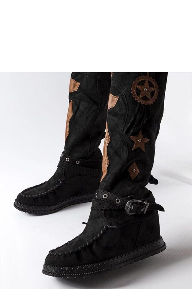 Love Lace Love Lace Women's Putignano Boho Anchor Slip On Comfort Ankle Boots in Black - 2