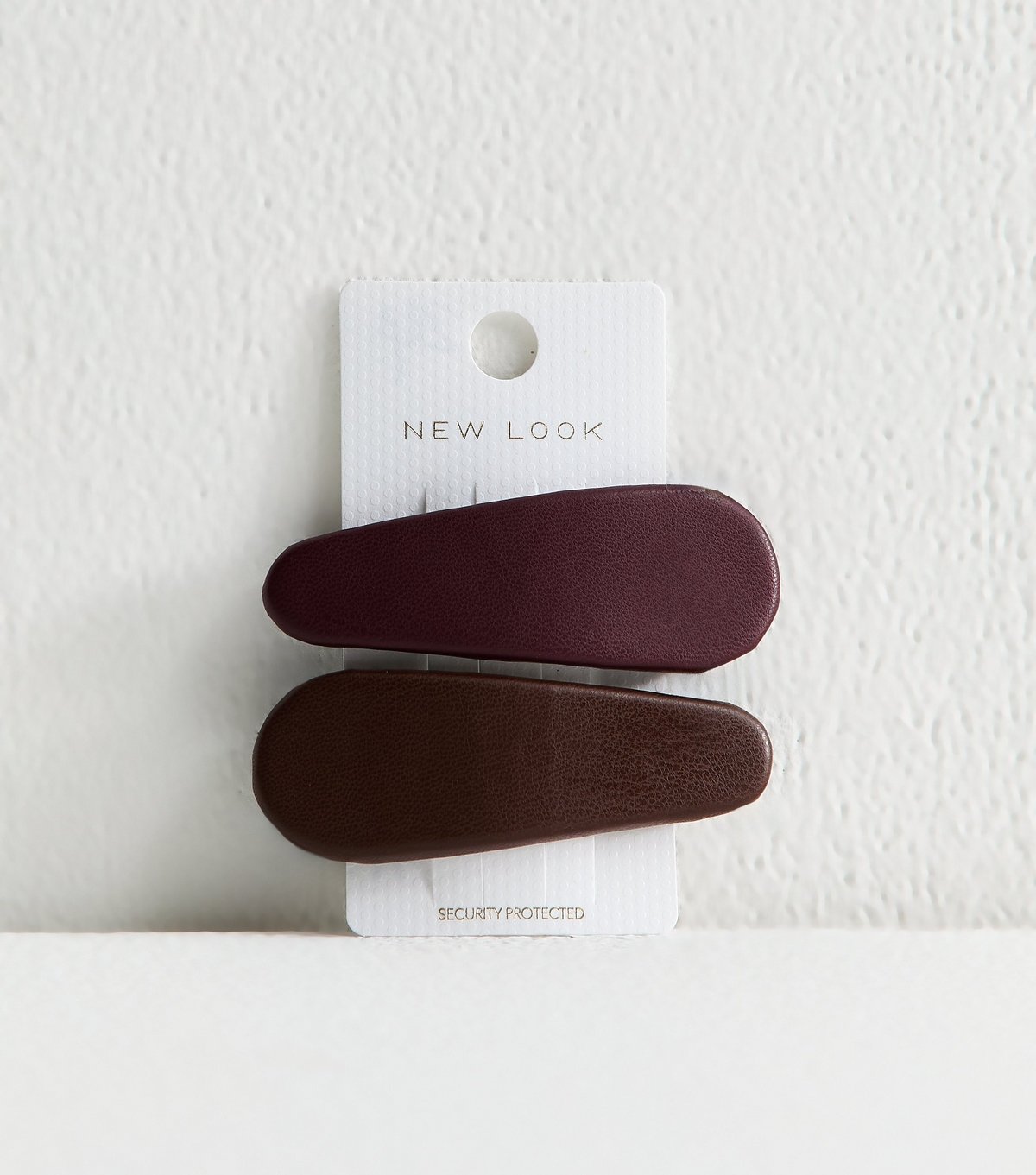 New Look Pack of 2 Brown and Burgundy Faux Leather Hair Slides New Look - 4