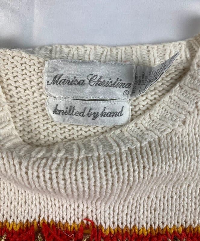 Marisa christina Reduced!! 80s/90s Vintage Marisa Christina Western Christmas Jumper – XL – Rare Collectible
