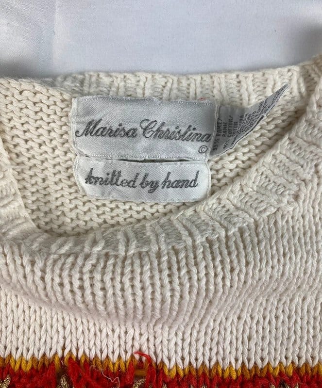 Marisa Christina Cream Western Christmas Jumper – XL – Rare