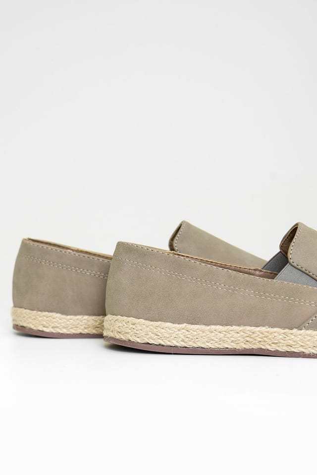 Threadbare Threadbare Men's Faux Suede Slip On Espadrilles in Light Beige - 2