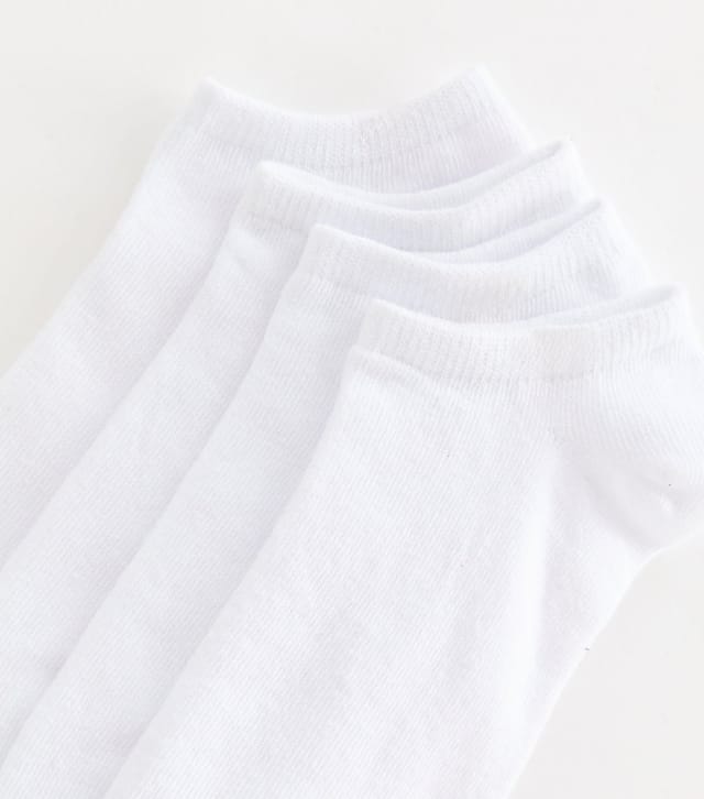 New Look Pack of 4 White Cotton Rich Trainer Socks New Look - 2