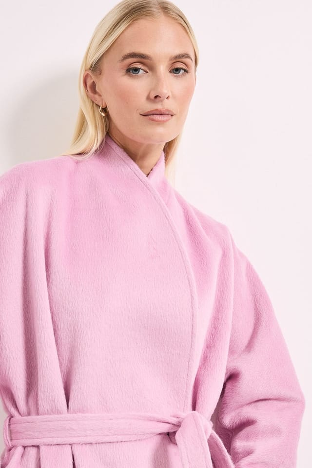 Wallis Wallis Women's Principles by Wrap Belted Coat in Pink - 2