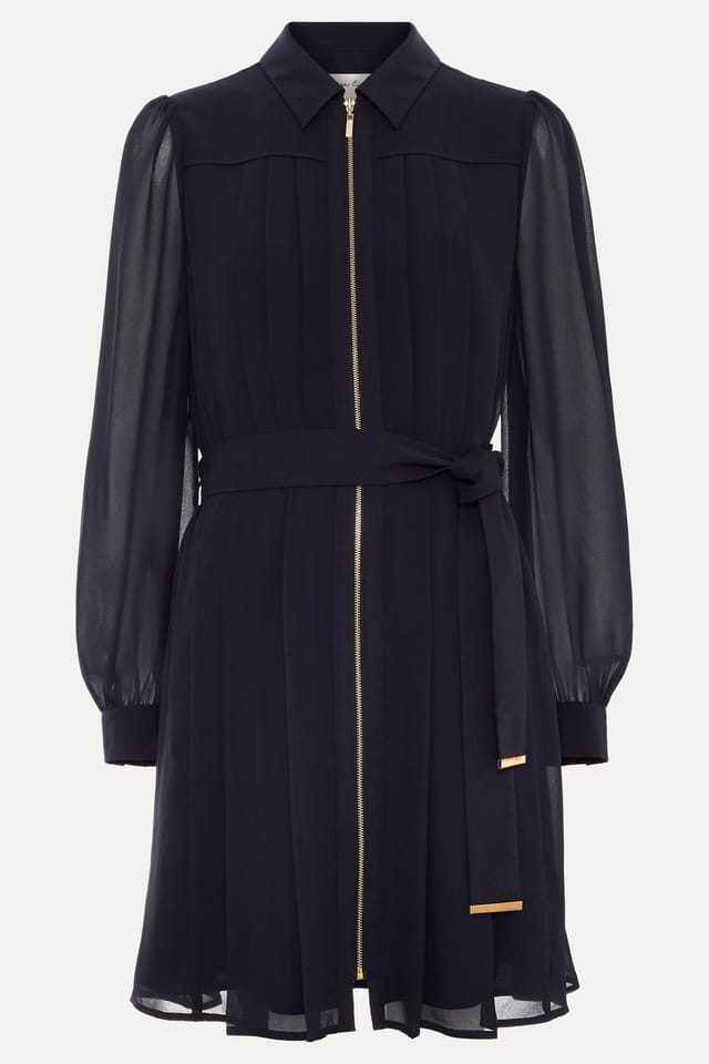 Phase Eight Phase Eight Women's Petite Lottie Zip-Front Shirt Dress in Dark Navy - 2