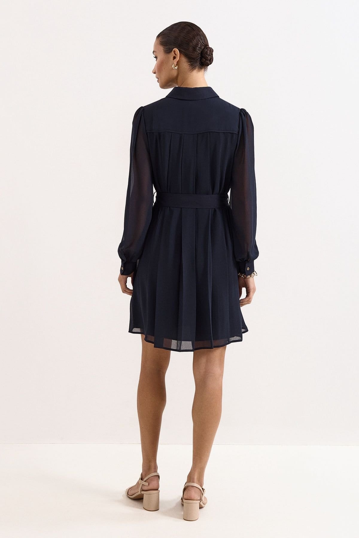 Phase Eight Phase Eight Women's Petite Lottie Zip-Front Shirt Dress in Dark Navy - 4