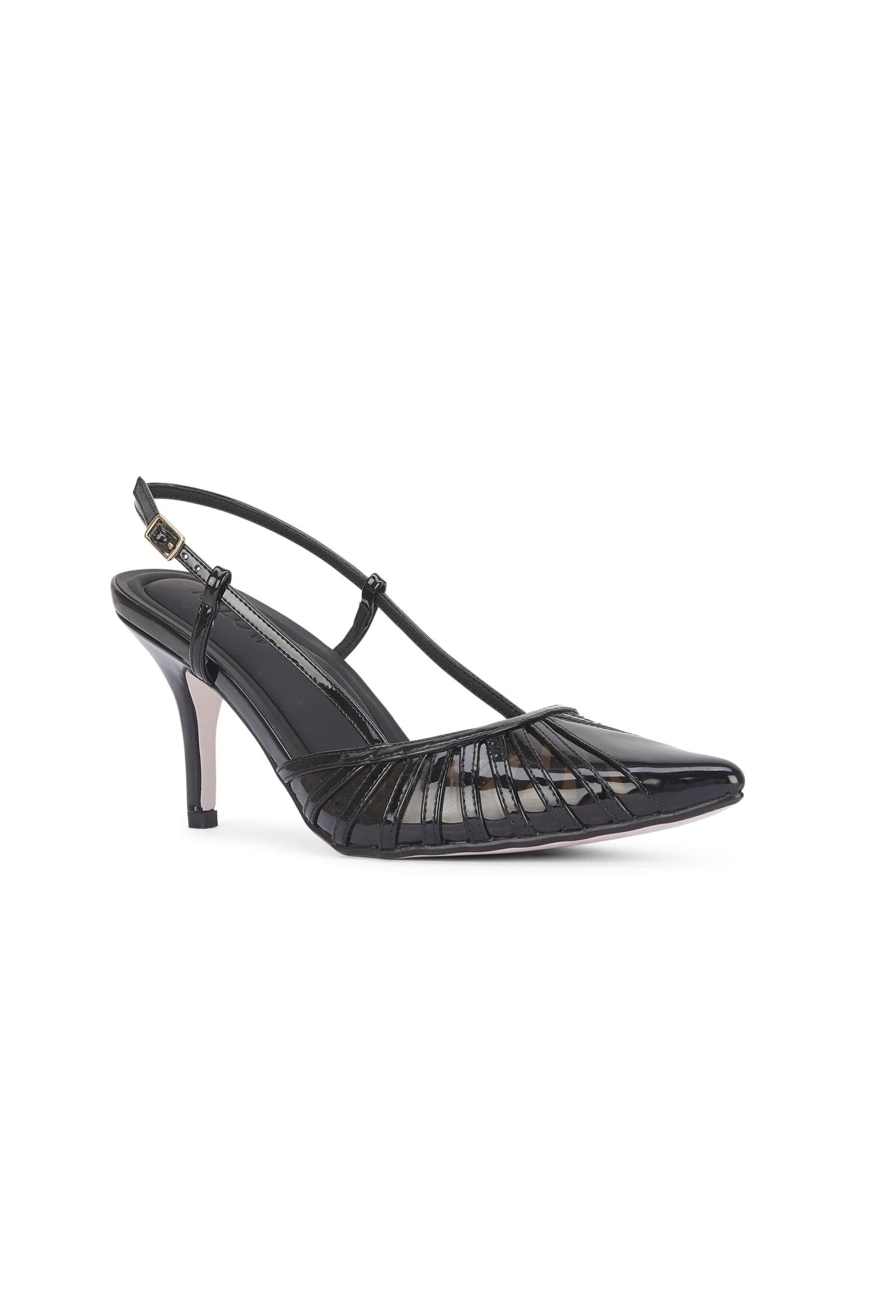 MALOW LONDON MALOW LONDON Black Patent Slingback Heels