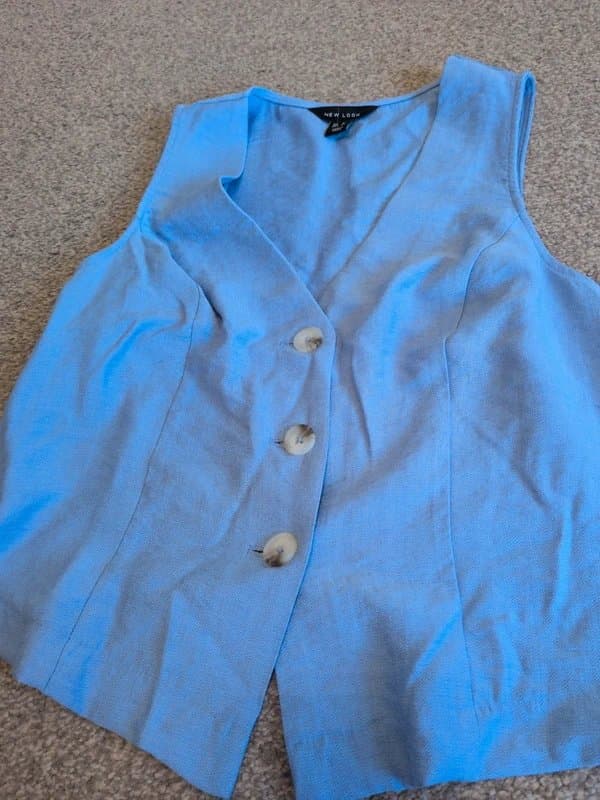 New Look New look pastel blue waistcoat size 8