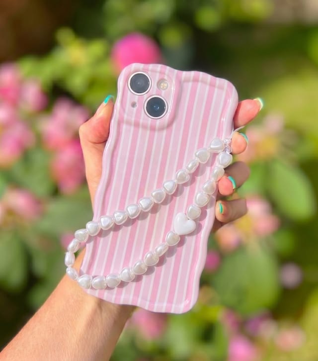 Coconut Lane Cream Chunky Pearls Beaded Phone Strap Coconut Lane New Look - 3