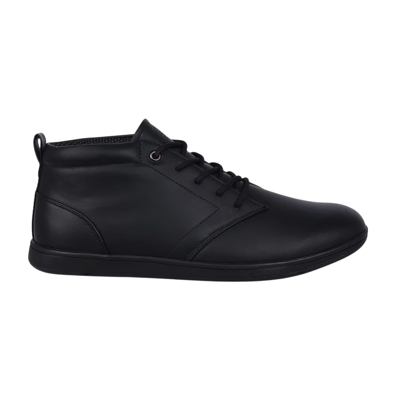 Lee Cooper Lee Cooper Men's Finch Faux Leather Flat Chukka Boots in Black