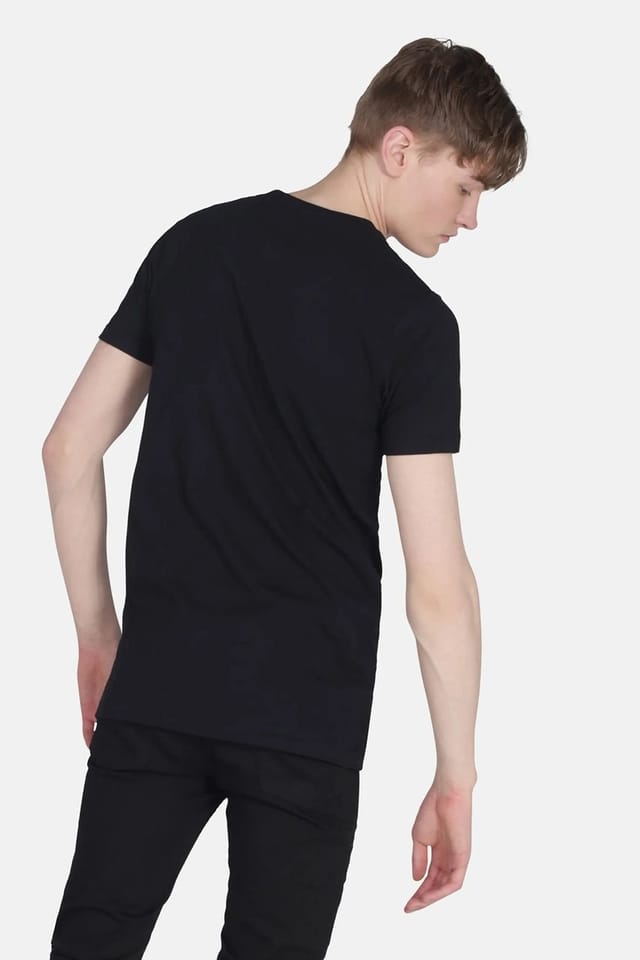 Monkee Genes Monkee Genes Men's Crew Neck Short Sleeve Graphic Print T-Shirt in Black - 2