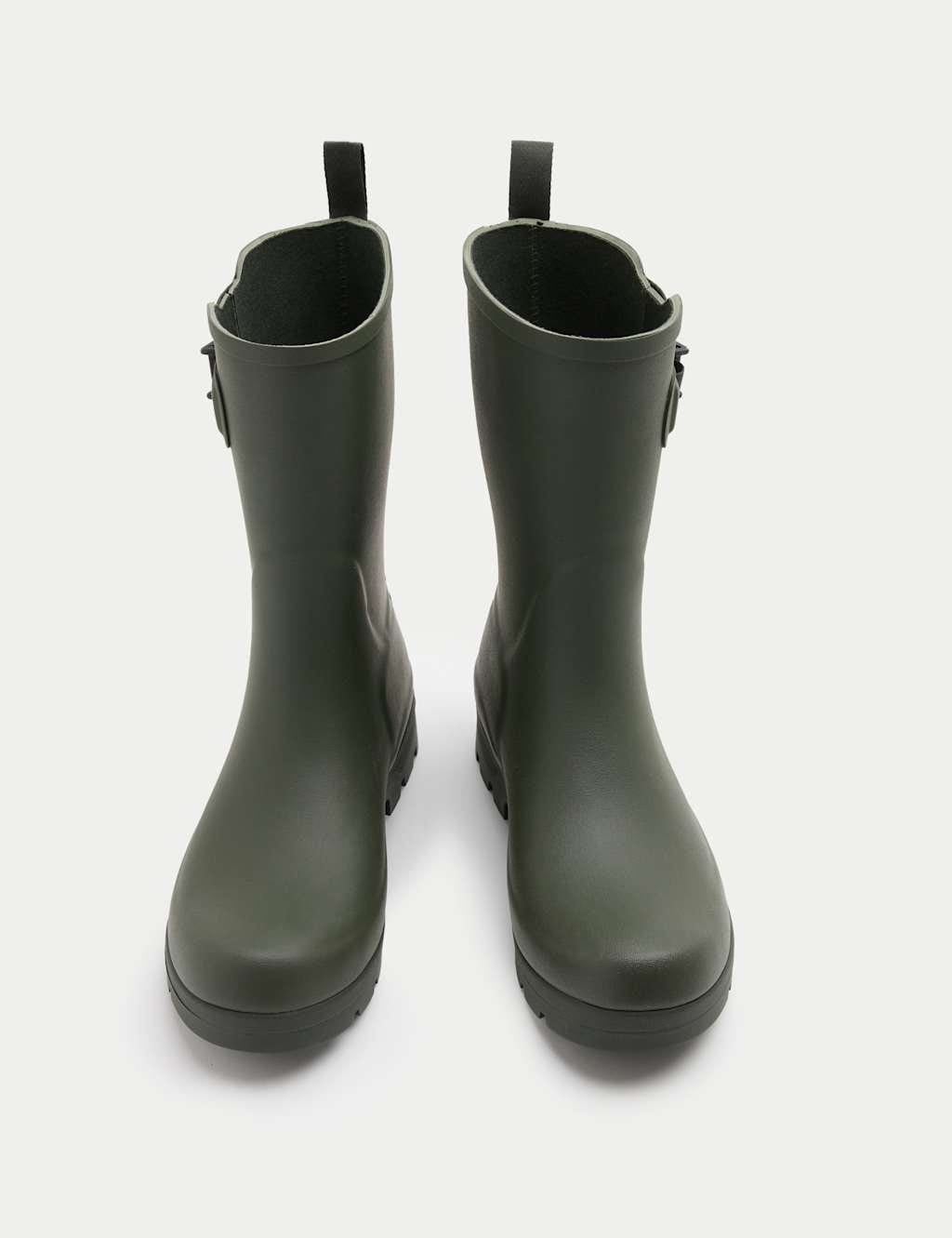 Marks & Spencer M&S Mid Calf Wellies Khaki - 1